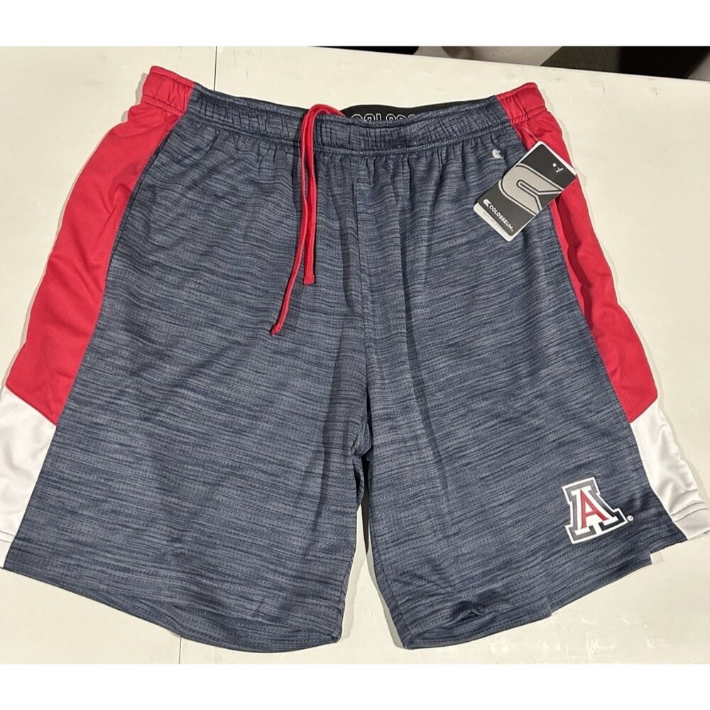 NEW Arizona Wildcats Colosseum Pockets Stretch Basketball Shorts Men's L